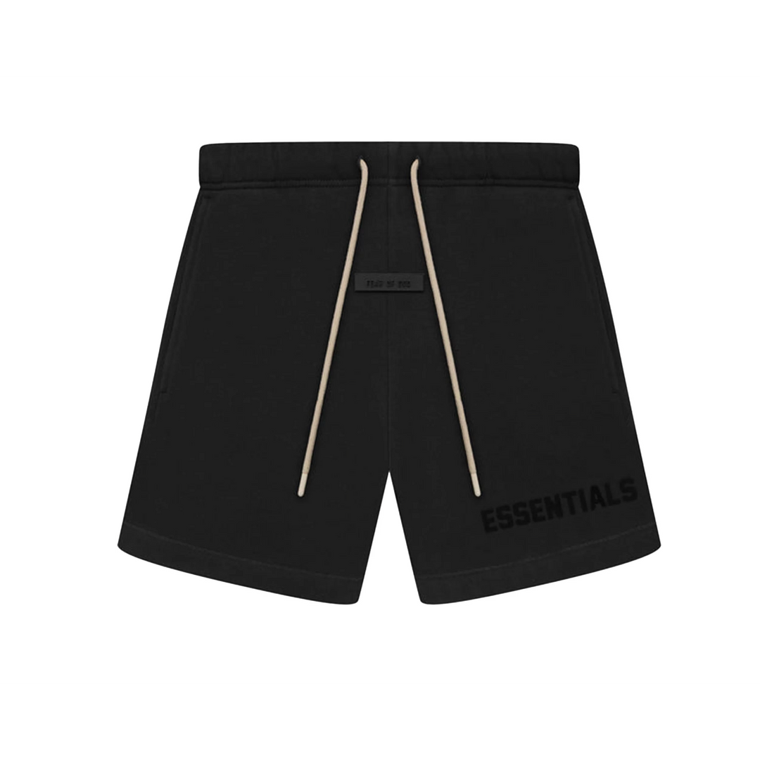 Fear of God Essentials Black Bonded Sweat Shorts (Jet Black)