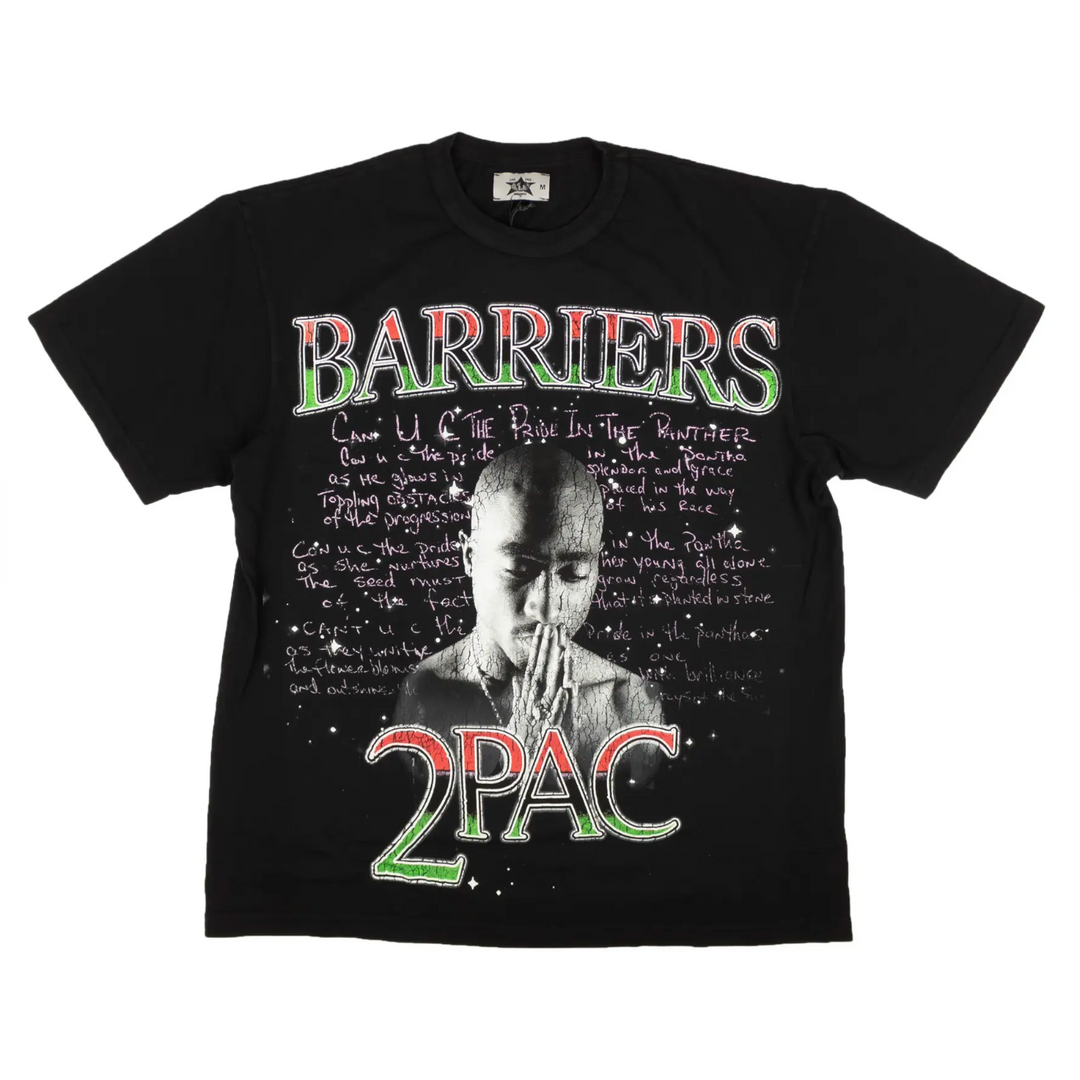 Barriers 2Pac Tupac Tee in Black