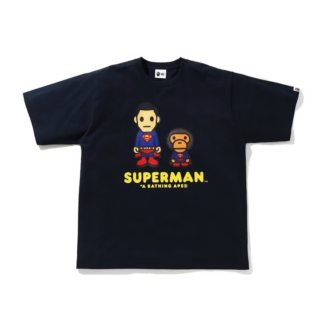 BAPE x DC Milo Superman tee in Navy