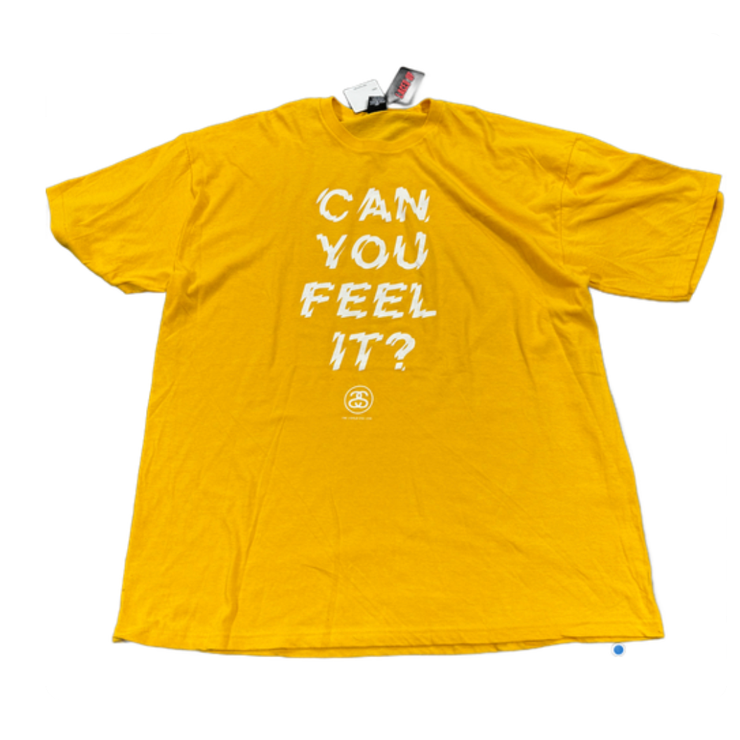 STUSSY "Can you feel it" Tee Yellow