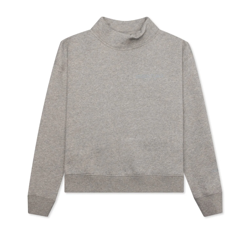 Fear of God Essentials Core Collection Kids Pullover Mockneck Heather Oatmeal
