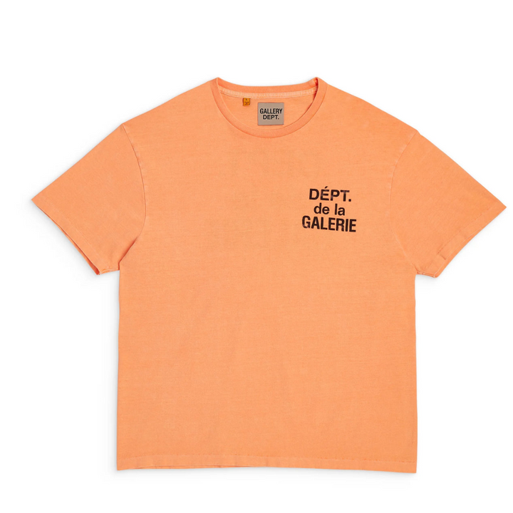 Gallery Dept. Black French Logo Tee Orange