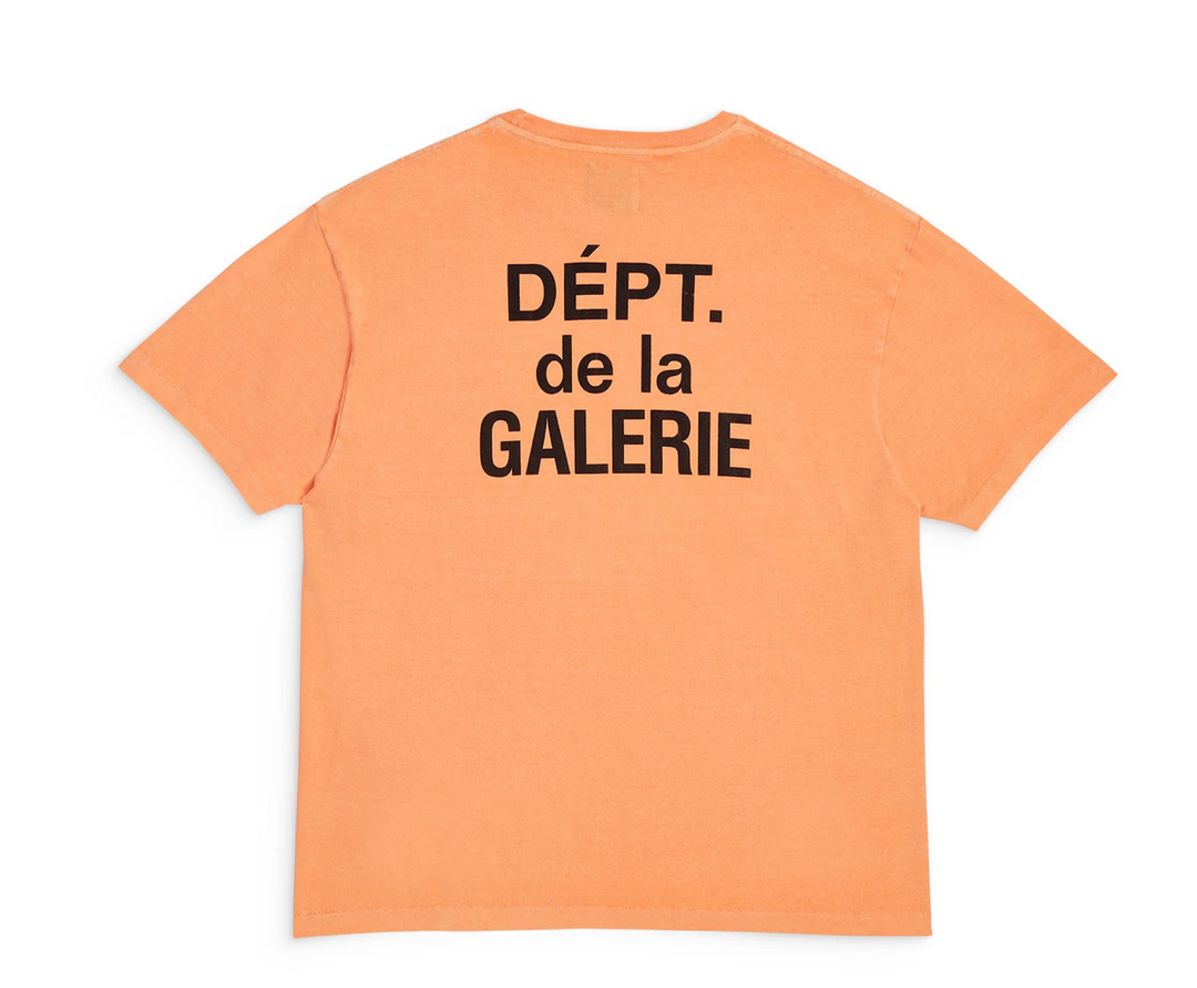 Gallery Dept. Black French Logo Tee Orange