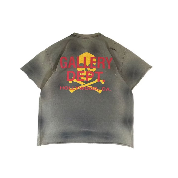 Gallery Dept. Zip Tee Skull Hollywood Vintage Black