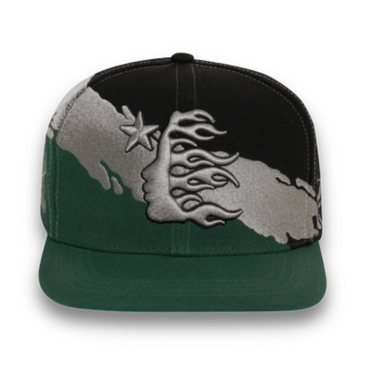 Hellstar Paintbrush Snapback Black/Silver/Green