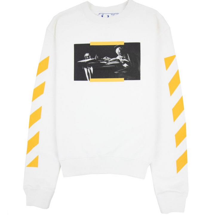 OFF-WHITE Off White Carav Painting Slim Crewneck Sweatshirt White Multi