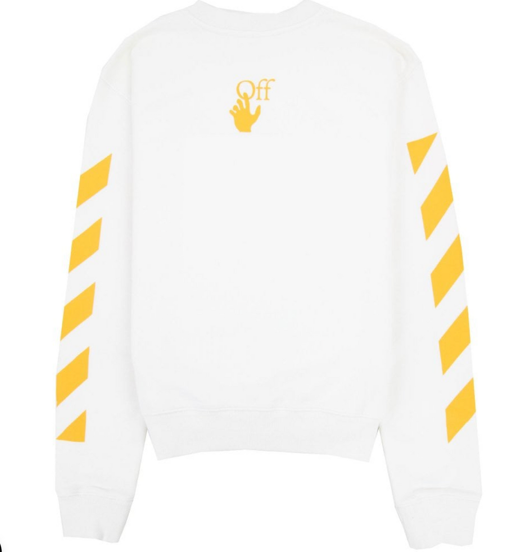 OFF-WHITE Off White Carav Painting Slim Crewneck Sweatshirt White Multi
