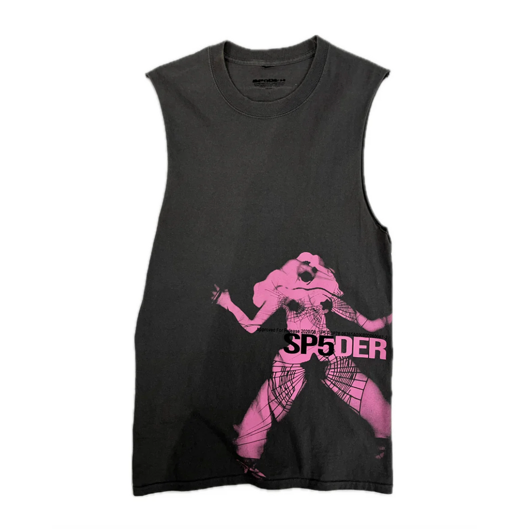 Sp5der Worldwide Tank Top Grey