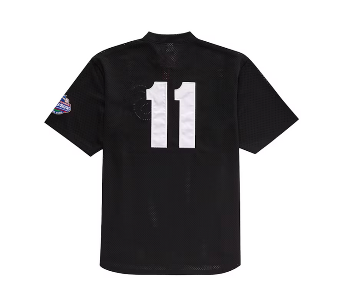Supreme S Logo Baseball Henley Black