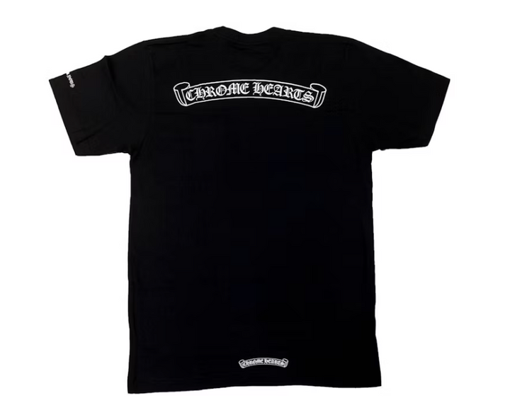 Chrome Hearts Scroll Logo Pocket T-shirt - Black