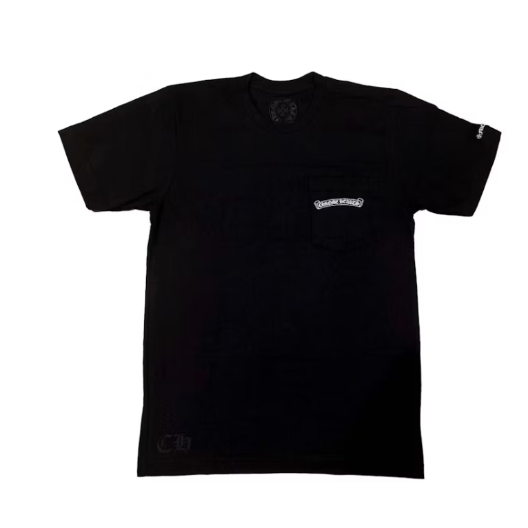 Chrome Hearts Scroll Logo Pocket T-shirt - Black