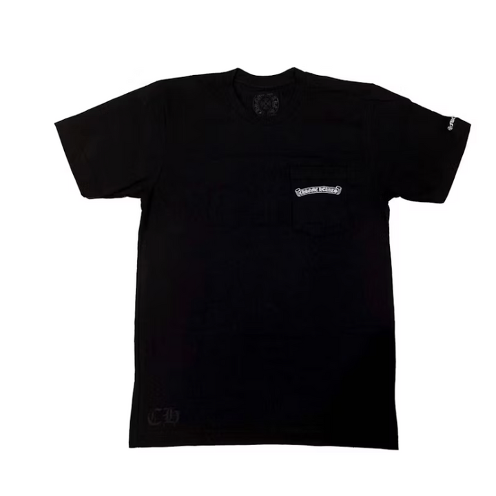 Chrome Hearts Scroll Logo Pocket T-shirt - Black