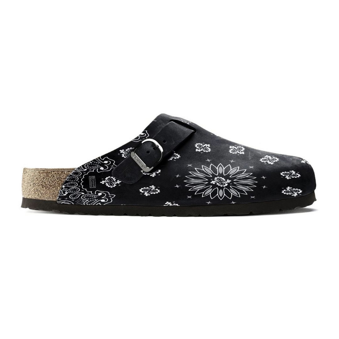 Bravest Studios Black Paisley Clogs