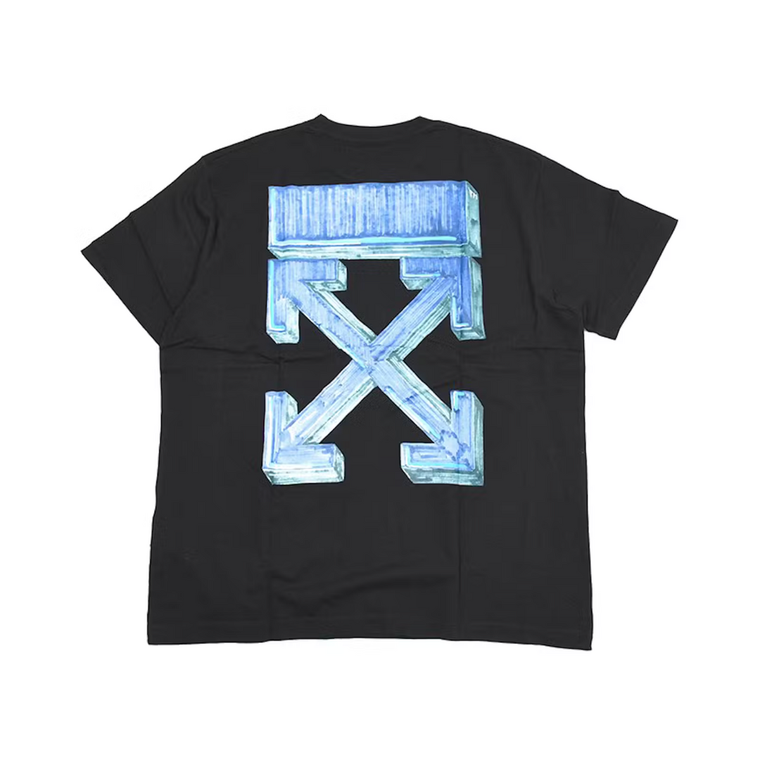 OFF-WHITE Marker Blue Arrows Oversized Tee Black