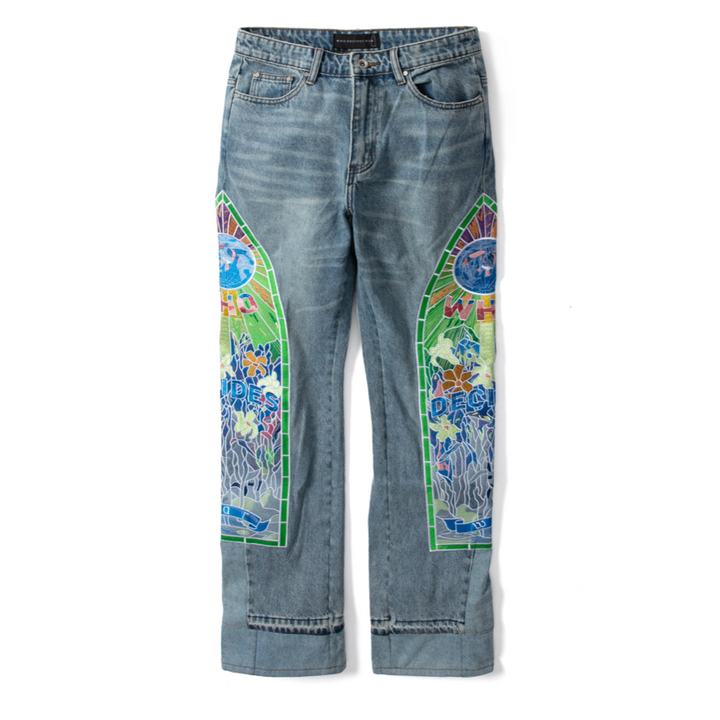 Who Decides War Cowboy Embroidered Denim