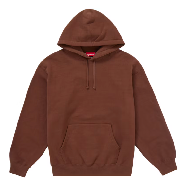 Supreme Satin Applique Hooded Sweatshirt Brown (FW24)