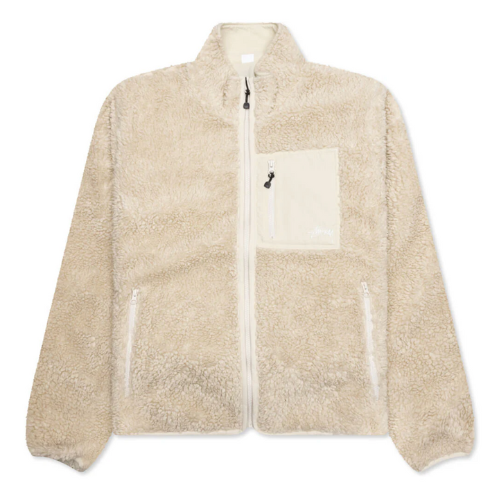 Stussy Sherpa Reversible Jacket Natural