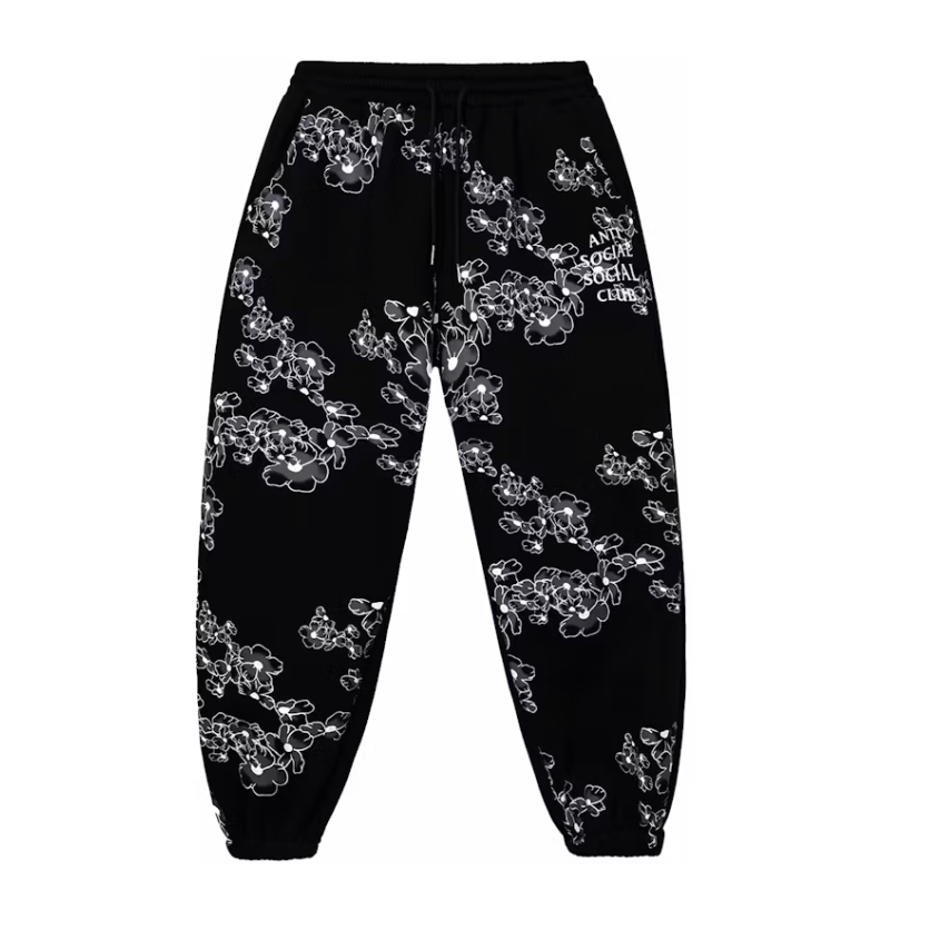 Anti Social Social Club Draw Conclusions Black Sweatpants Black