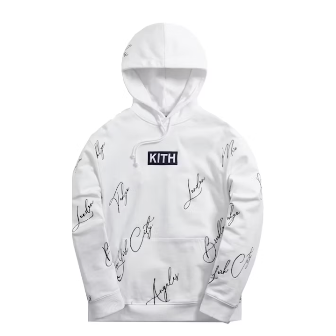 Kith City Script Hoodie White
