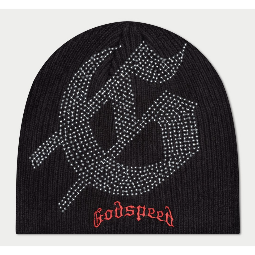 STUDDED Beanie (RED BLACK)