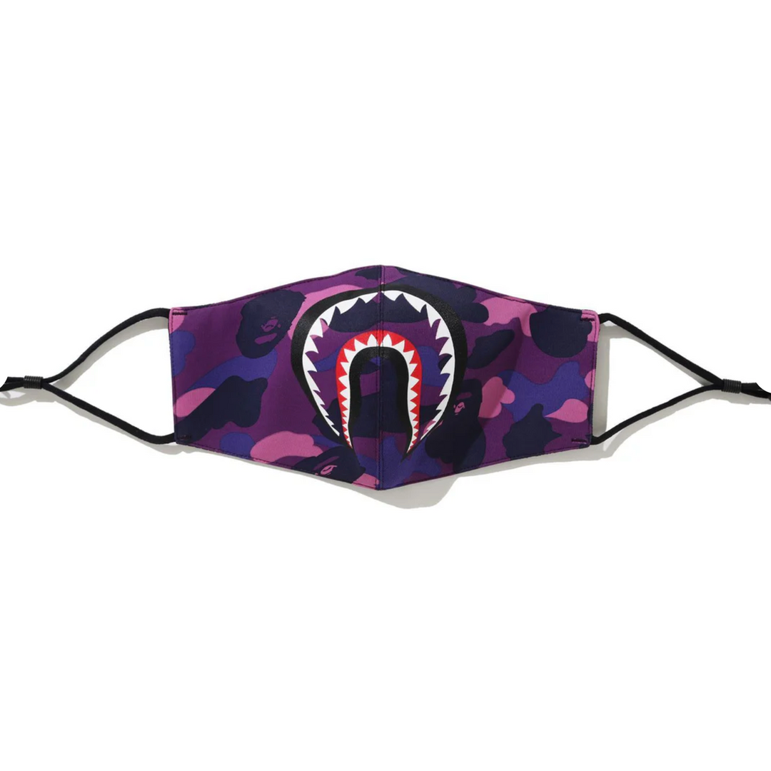 BAPE Color Camo Shark Mask Mens - Purple
