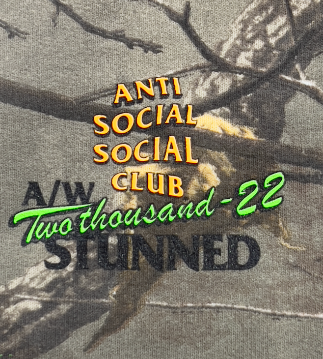Anti Social Social Club Stunned Realtree Hoodie 2022