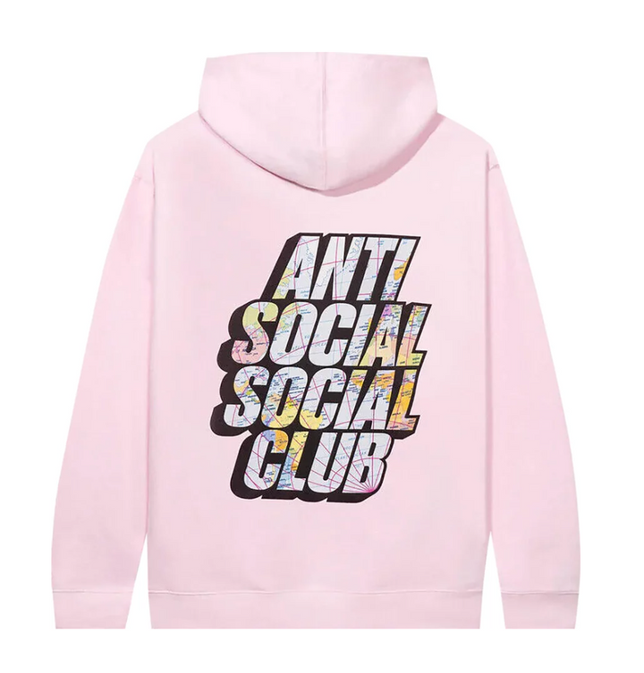 Anti Social Social Club Drop A Pin Hoodie 'Pink'