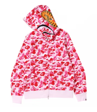 BAPE ABC Camo Shark Full Zip Hoodie (Pink)