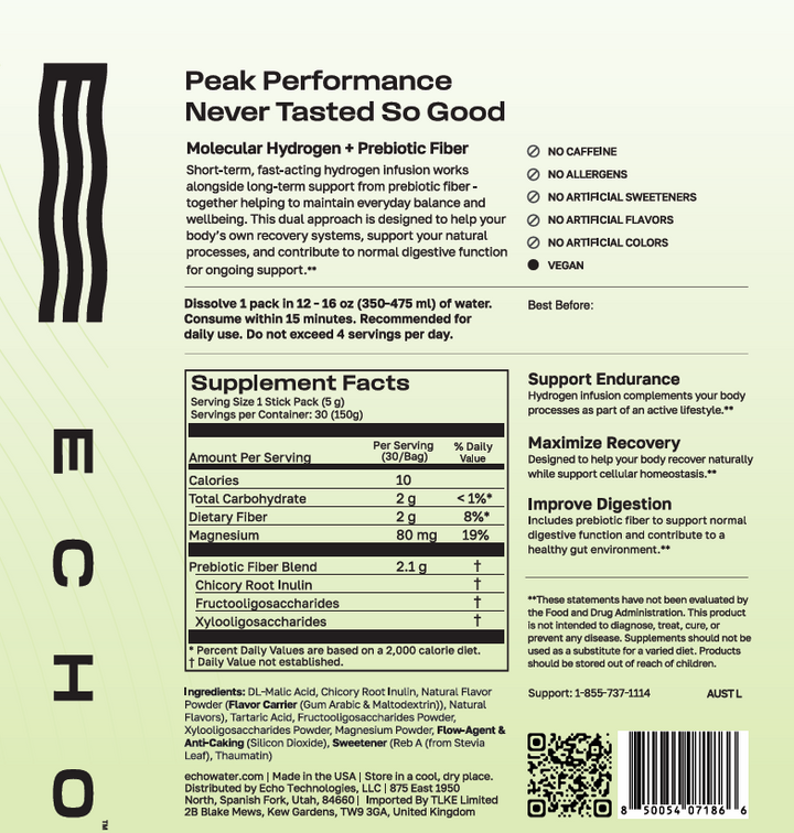 Hydrogen Prebiotic Drink Mix (30-pack)