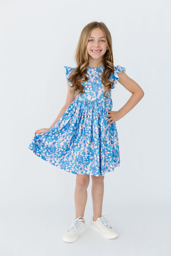 Shimmer &amp; Shine Flutter Sleeve Twirl Dress