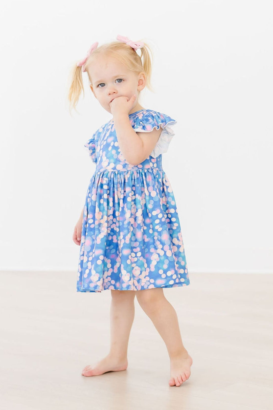 Shimmer &amp; Shine Flutter Sleeve Twirl Dress