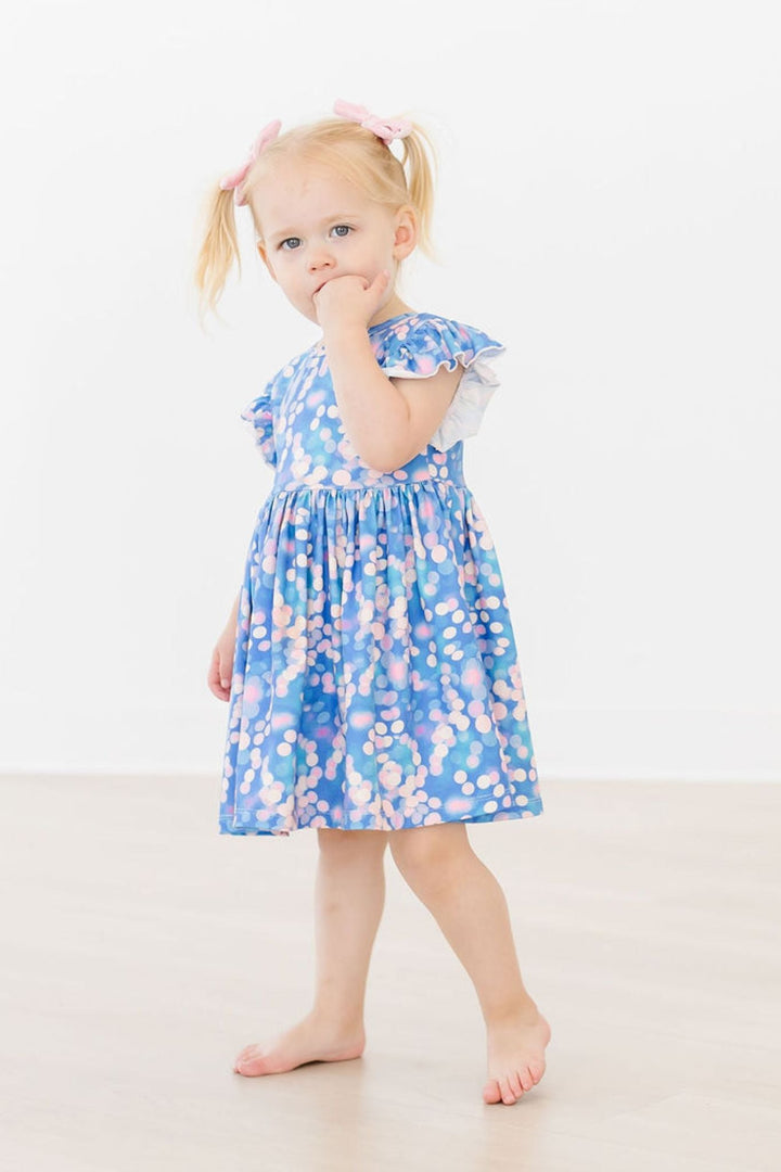 Shimmer &amp; Shine Flutter Sleeve Twirl Dress