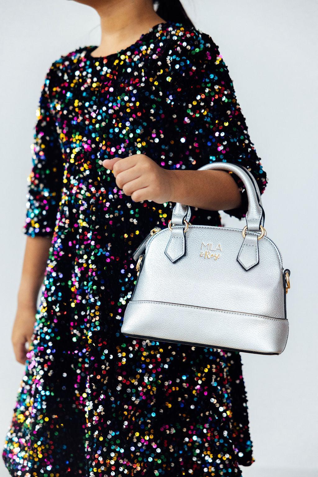 SALE Silver Metallic Girl&