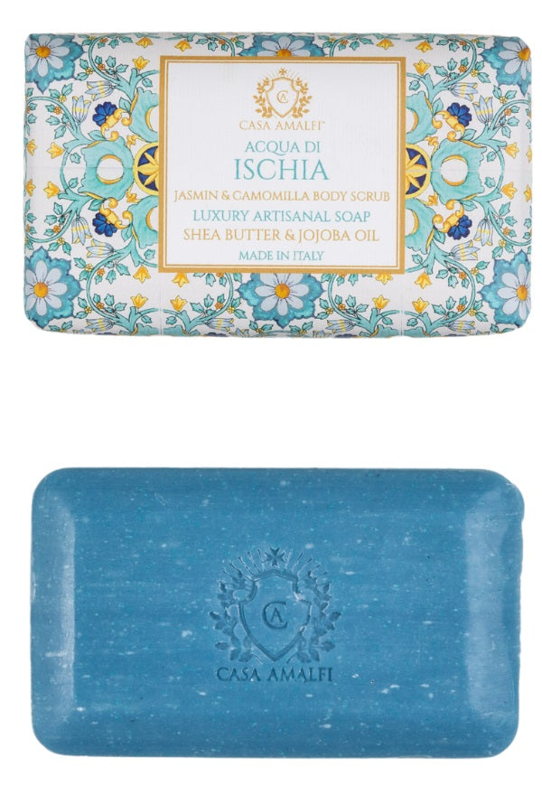 Casa Amalfi Scented Soap Bar with Ceramic Soap Dish Acqua di Ischia