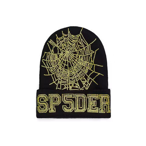 Sp5der Web Beanie Onyx/Yellow