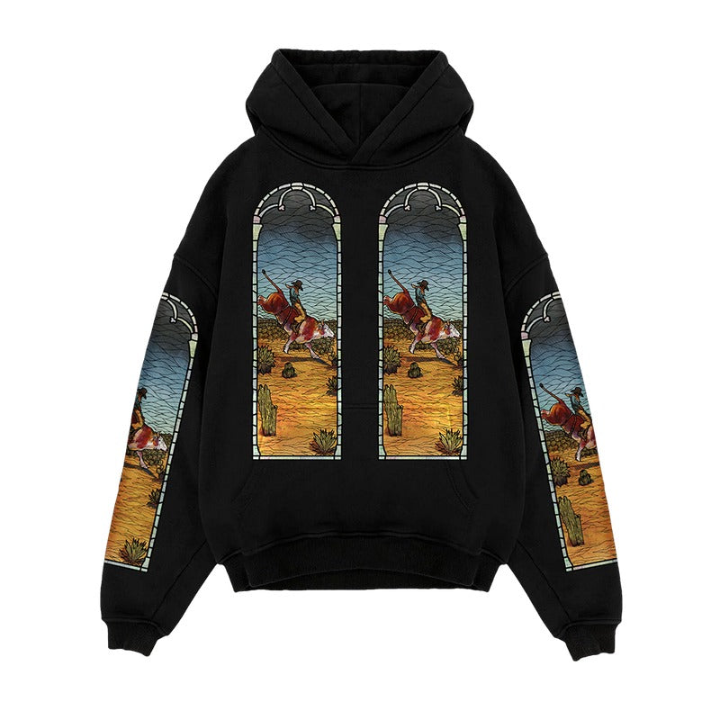 Who Decides War x EST Gee Stained Glass Hoodie (Black)
