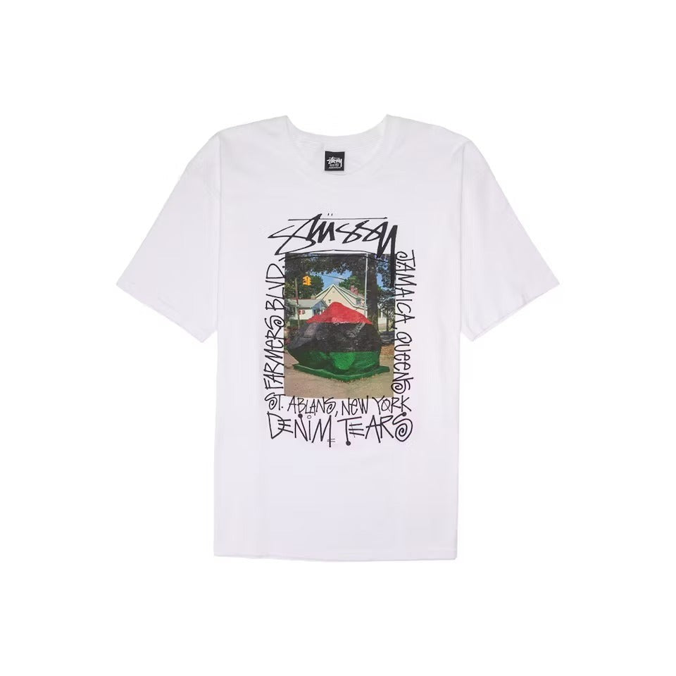 Stussy x Denim Tears Farmers Blvd Tee White