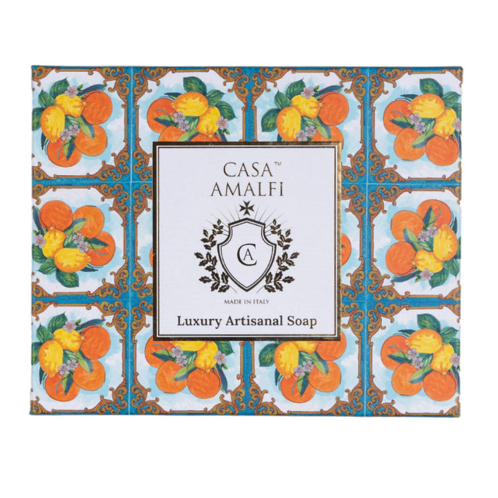 Casa Amalfi Scented Soap Bar with Ceramic Soap Dish Summer in Sorrento