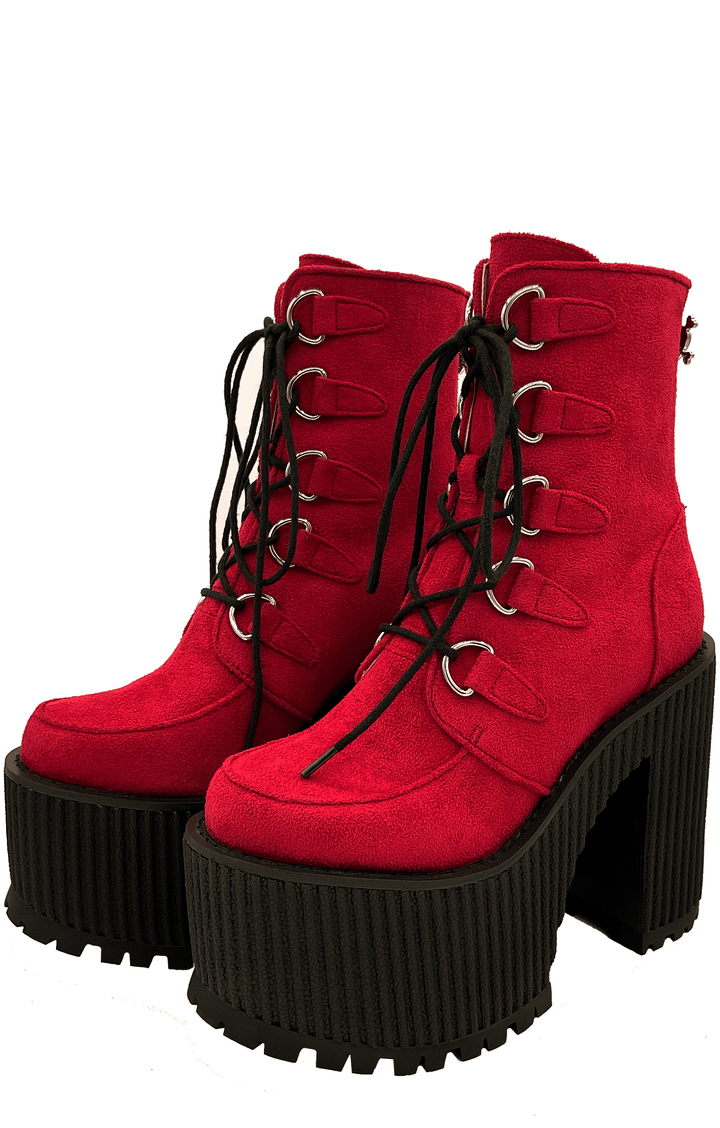Supercreep Oxblood Platform shoes