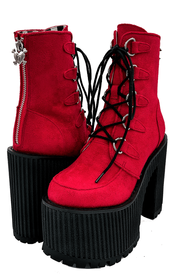 Supercreep Oxblood Platform shoes