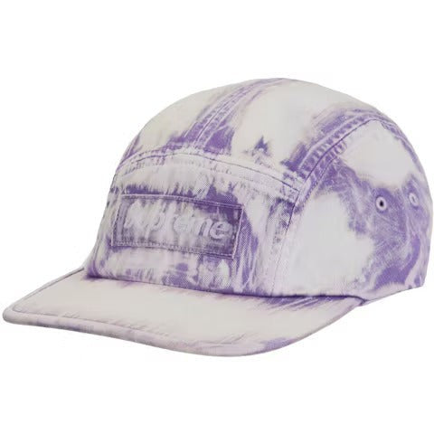 Supreme Bleached Chino Camp Cap Purple