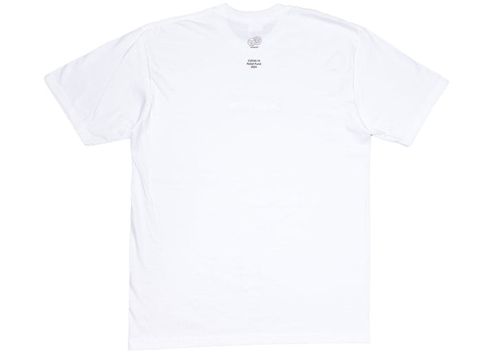 Supreme Takashi Murakami COVID-19 Relief Box Logo Tee White