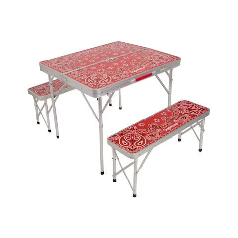 Supreme Coleman Folding Table Set Red