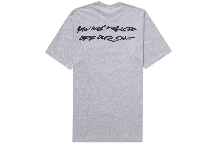 Supreme Futura Box Logo Tee Heather Grey
