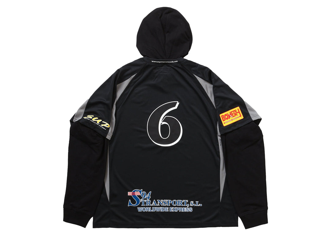 Supreme Hooded Soccer Jersey Black