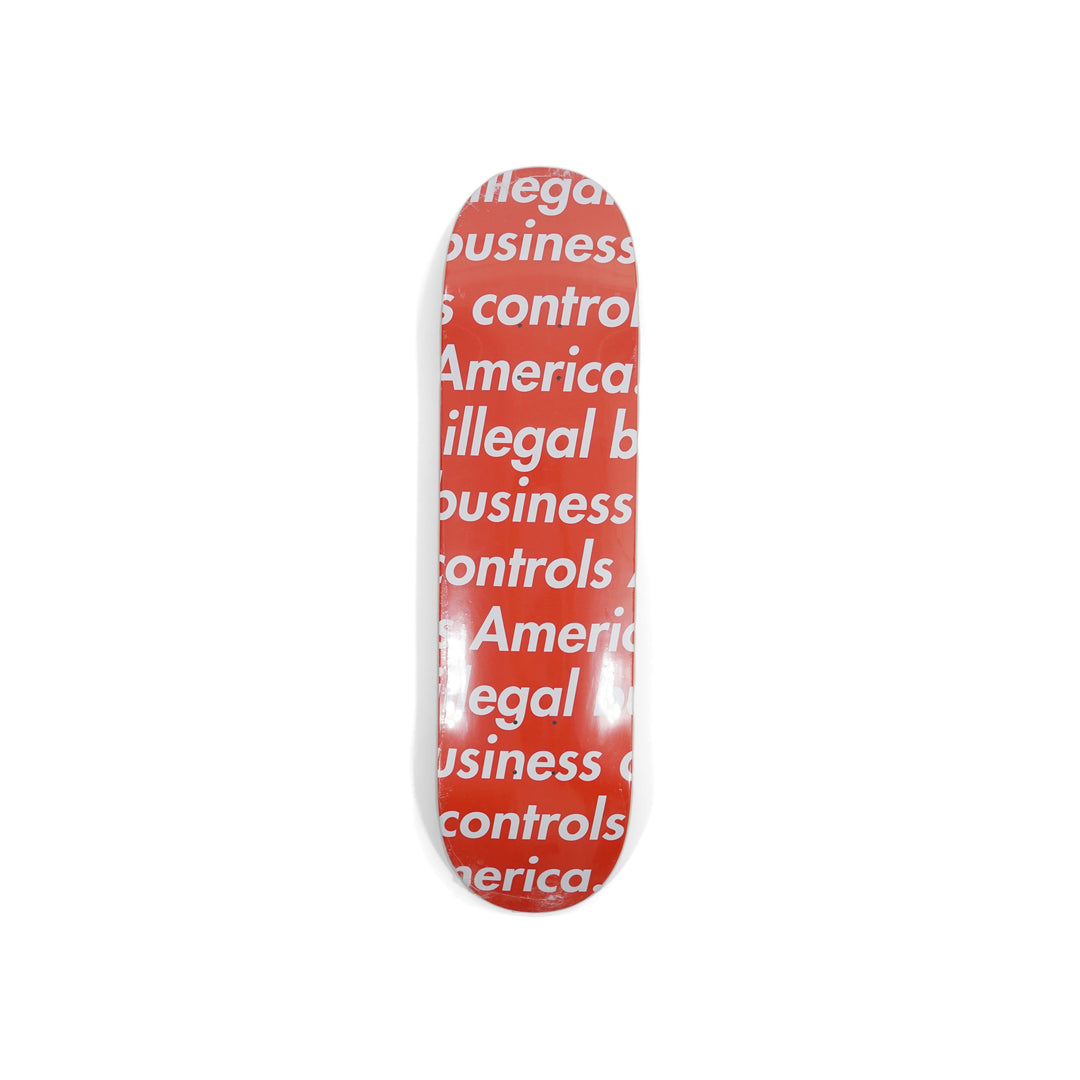 Supreme Illegal Business Skateboard Deck Red