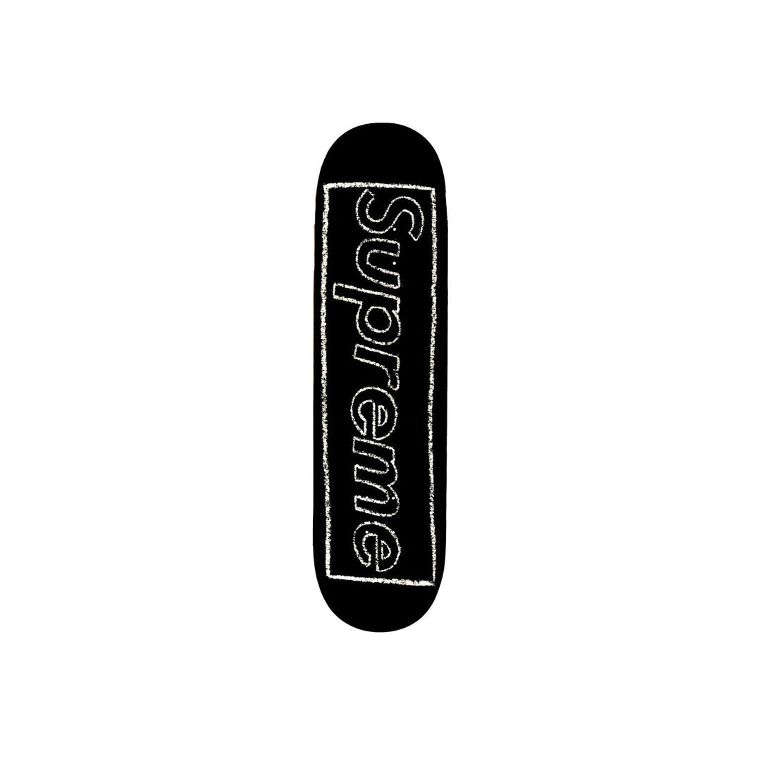 Supreme KAWS Chalk Logo Skateboard Deck Black