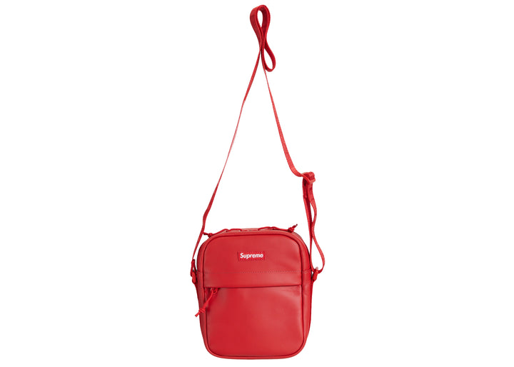 Supreme Leather Shoulder Bag Red