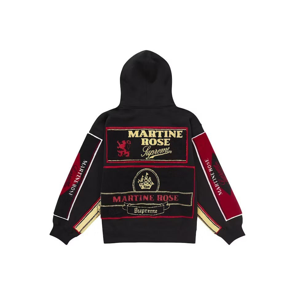 Supreme Martine Rose Towel Zip Up Hooded Sweatshirt Black