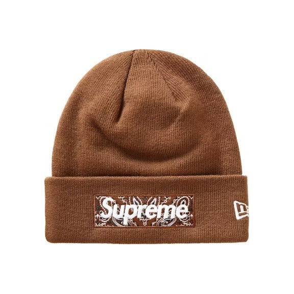 Supreme New Era Box Logo Beanie (FW19) Dark Brown